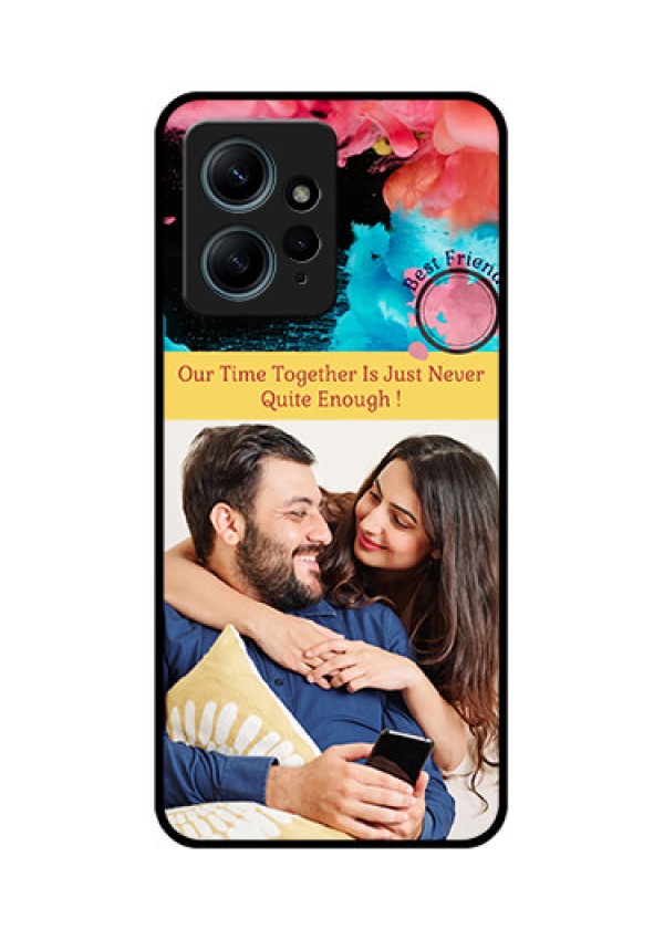 Redmi Note 12 4G Custom Glass Phone CaseQuote With Acrylic Painting Design