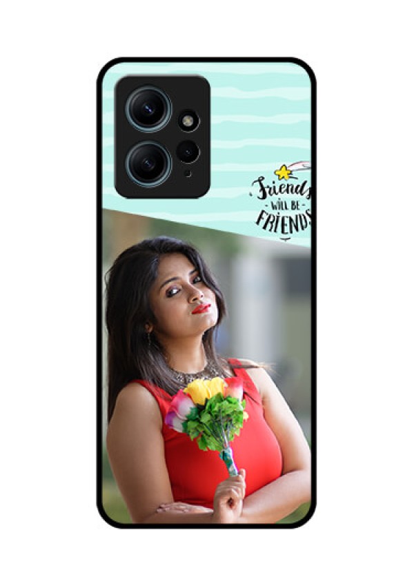 Redmi Note 12 4G Custom Glass Phone CaseFriends Picture Icon Design