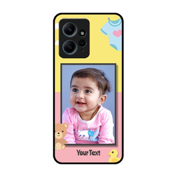 Redmi Note 12 4G Custom Glass Phone CaseKids 2 Color Design