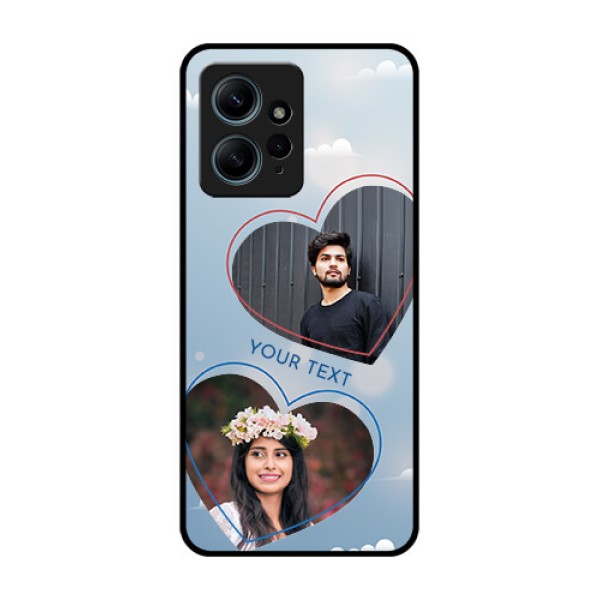 Redmi Note 12 4G Custom Glass Phone CaseBlue Color Couple Design Redmi Note 12 4G Custom Glass Phone CaseBlue Color Couple Design