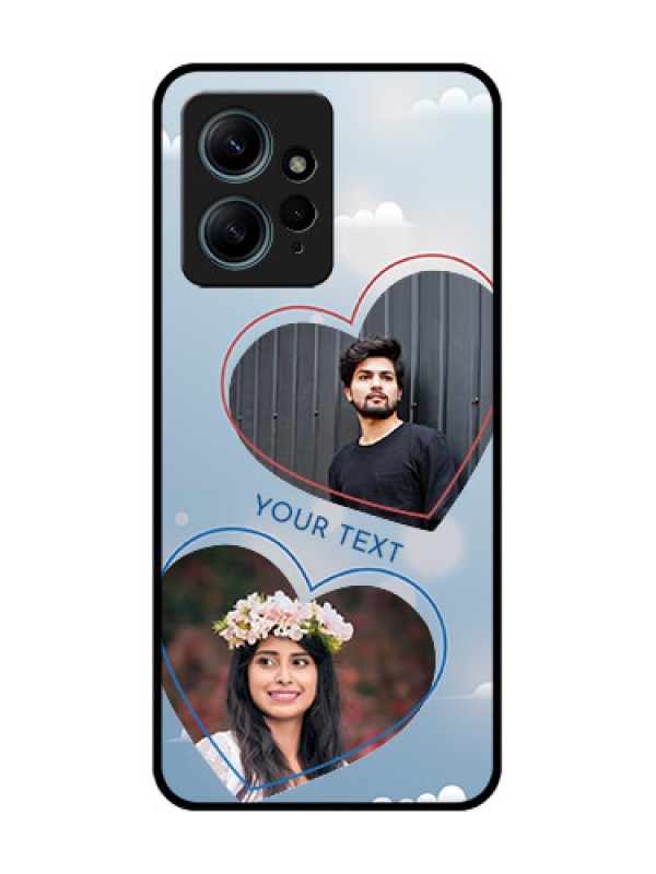 Custom Redmi Note 12 4G Custom Glass Phone CaseBlue Color Couple Design