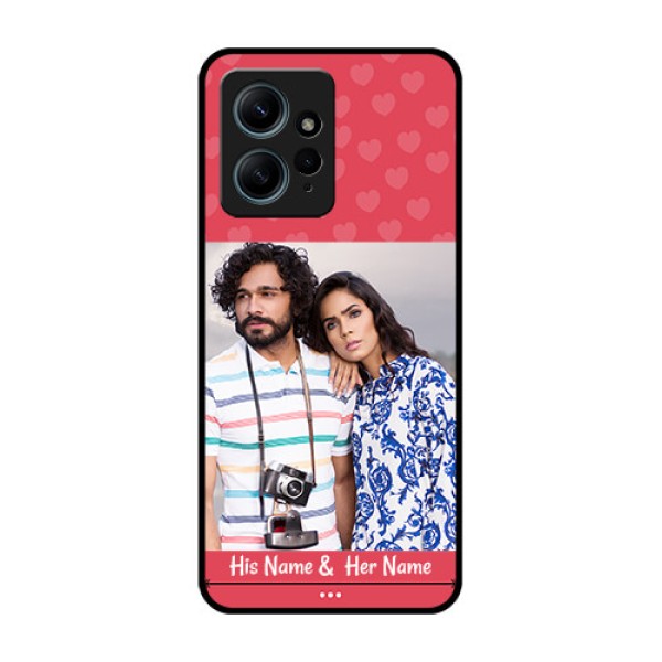 Redmi Note 12 4G Custom Glass Phone CaseSimple Love Design