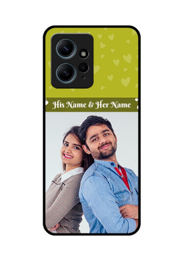 Redmi Note 12 4G Custom Glass Phone CaseYou and Me Heart Design