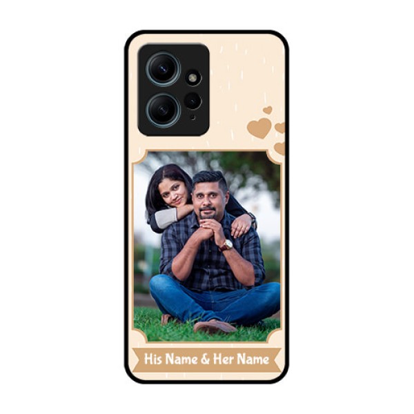 Redmi Note 12 4G Custom Glass Phone CaseWith Confetti Love Design Redmi Note 12 4G Custom Glass Phone CaseWith Confetti Love Design