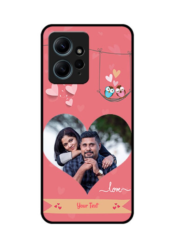Redmi Note 12 4G Custom Glass Phone CasePeach Color Love Design
