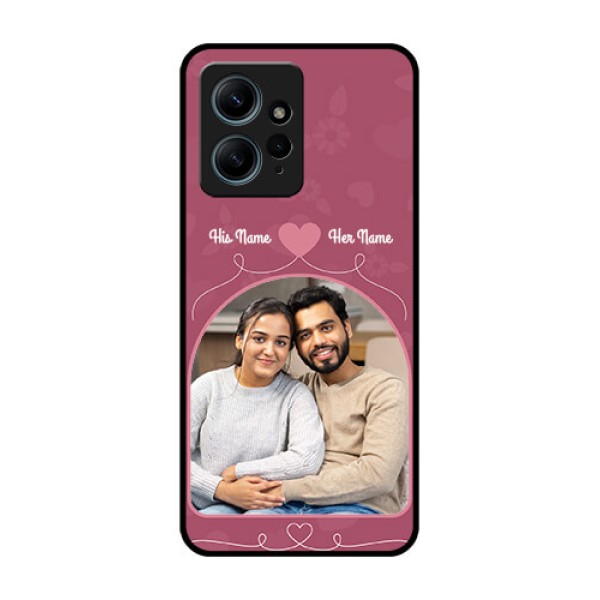 Redmi Note 12 4G Custom Glass Phone CaseLove Floral Design