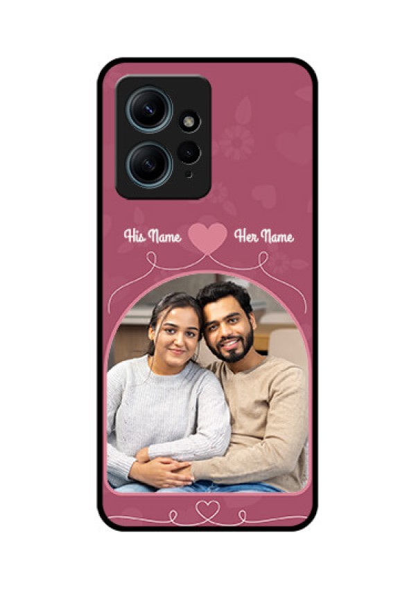 Redmi Note 12 4G Custom Glass Phone CaseLove Floral Design