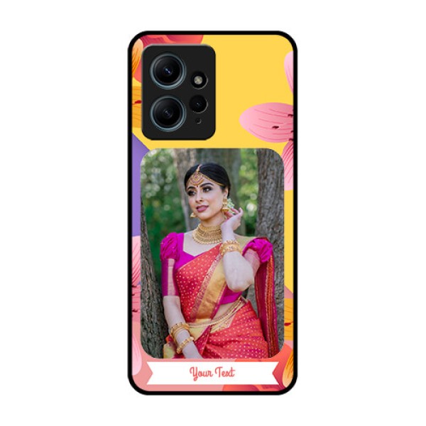Redmi Note 12 4G Custom Glass Phone Case3 Image With Vintage Floral Design