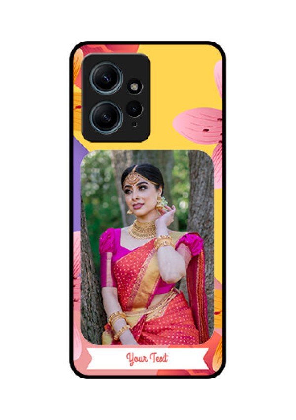 Redmi Note 12 4G Custom Glass Phone Case3 Image With Vintage Floral Design