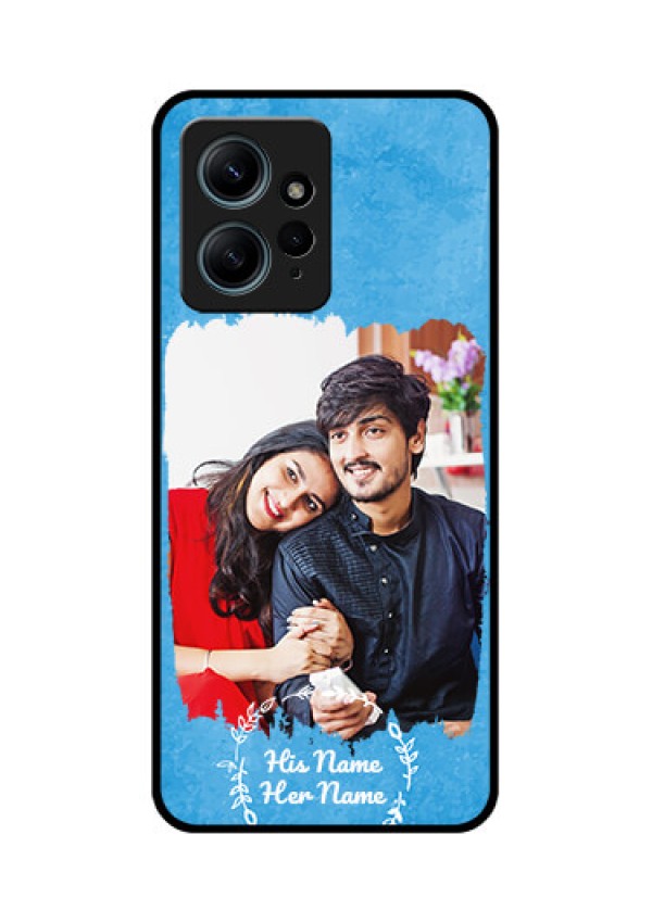 RedmiNote 12 4G Custom Glass Phone Case - Blue Color Vintage Design