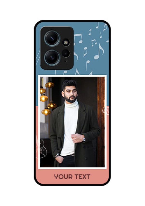 Redmi Note 12 4G Custom Glass Phone CaseWith Color Musical Note Design