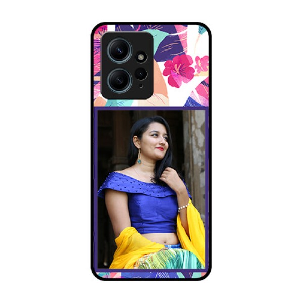 Redmi Note 12 4G Custom Glass Phone CaseAbstract Floral Design Redmi Note 12 4G Custom Glass Phone CaseAbstract Floral Design