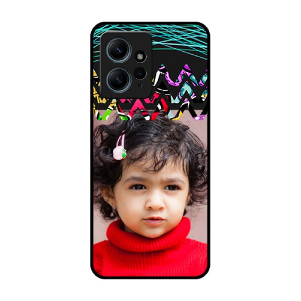 Redmi Note 12 4G Custom Glass Phone CaseNeon Abstract Design