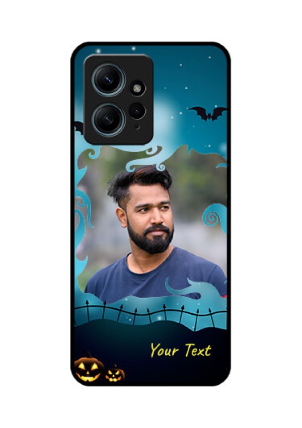 Redmi Note 12 4G Custom Glass Phone CaseHalloween Frame Design