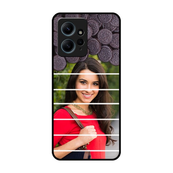 Redmi Note 12 4G Custom Glass Phone CaseWith Oreo Biscuit Design Redmi Note 12 4G Custom Glass Phone CaseWith Oreo Biscuit Design