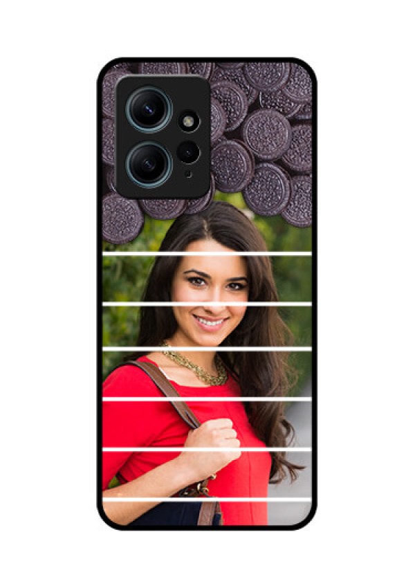 Redmi Note 12 4G Custom Glass Phone CaseWith Oreo Biscuit Design