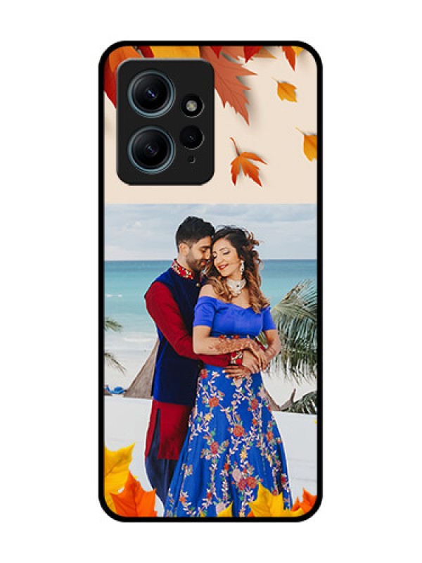 Custom Redmi Note 12 4G Custom Glass Phone CaseAutumn Maple Leaves Design