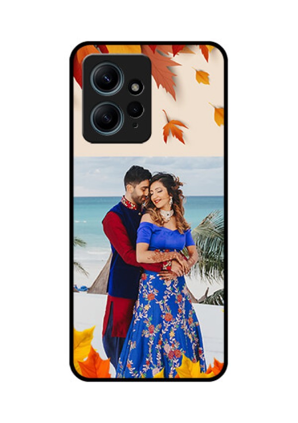 Redmi Note 12 4G Custom Glass Phone CaseAutumn Maple Leaves Design