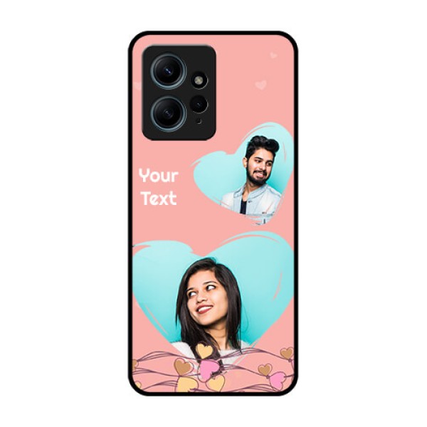 Redmi Note 12 4G Custom Glass Phone CaseLove Doodle Design