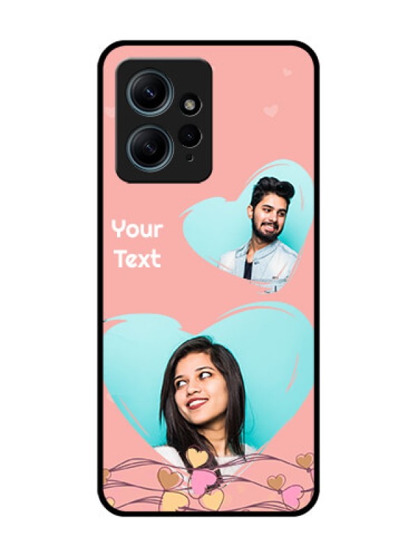 Custom Redmi Note 12 4G Custom Glass Phone CaseLove Doodle Design