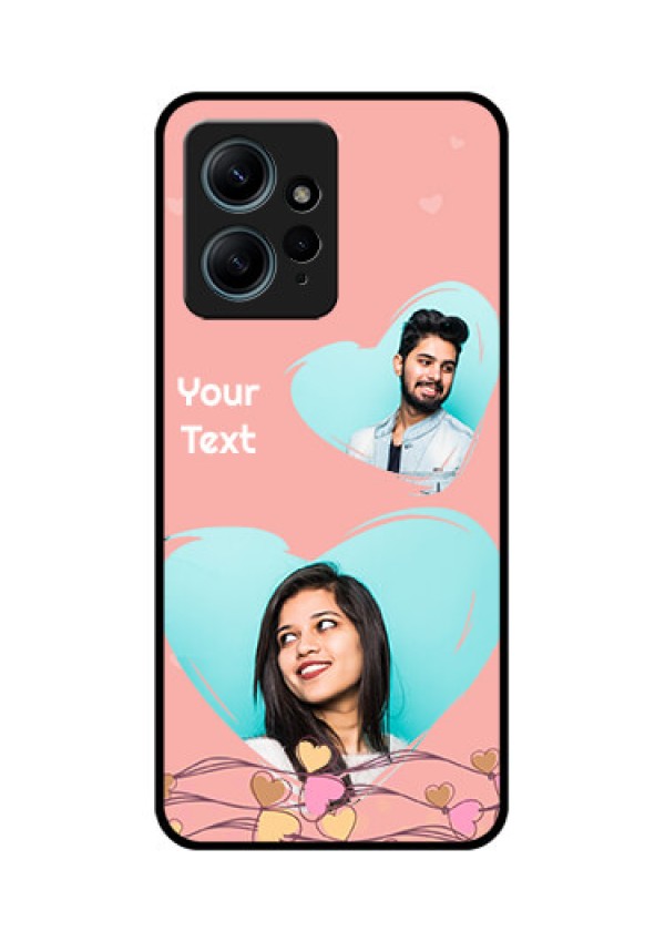 Redmi Note 12 4G Custom Glass Phone CaseLove Doodle Design