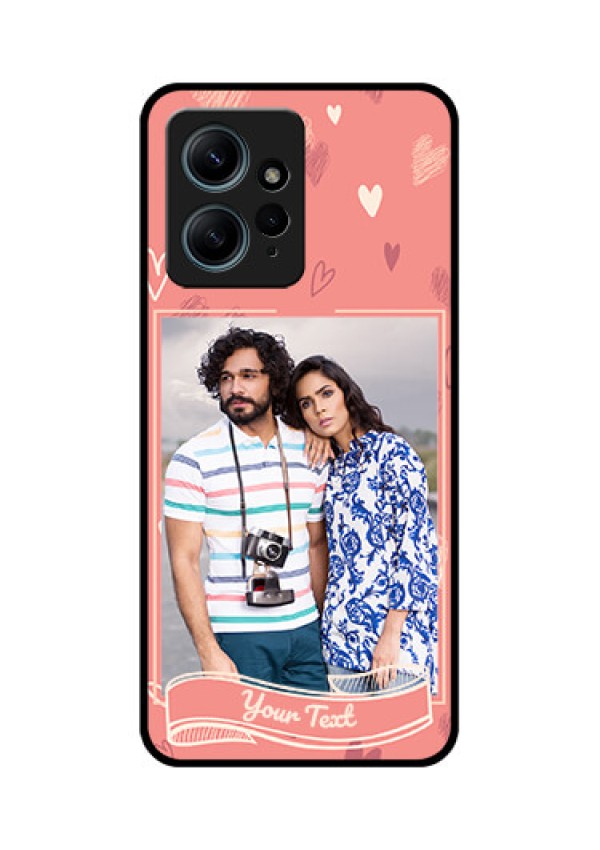 Redmi Note 12 4G Custom Glass Phone CaseLove Doodle Art Design