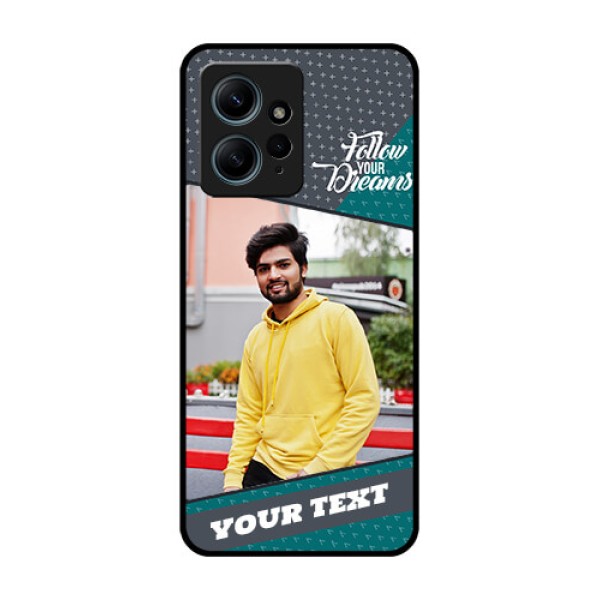 Redmi Note 12 4G Custom Glass Phone CaseBackground Pattern Design With Quote Redmi Note 12 4G Custom Glass Phone CaseBackground Pattern Design With Quote