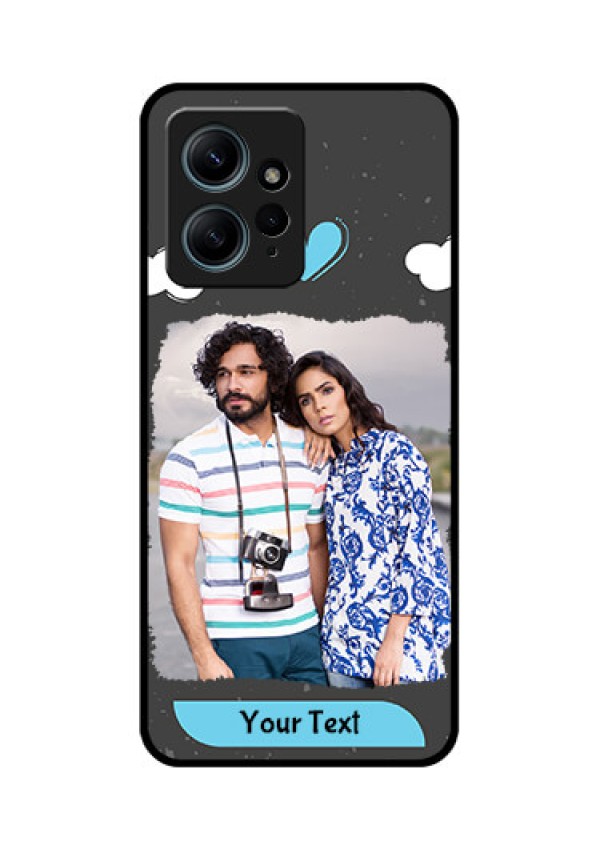 Redmi Note 12 4G Custom Glass Phone CaseSplashes With Love Doodles Design