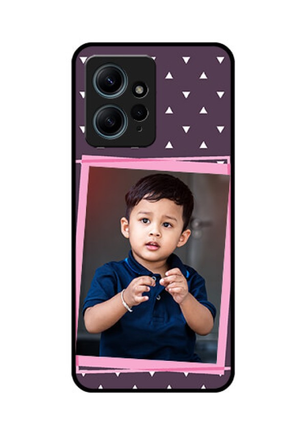 Redmi Note 12 4G Custom Glass Phone CaseTriangle Pattern Dotted Design