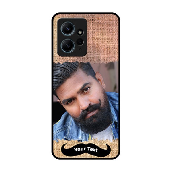 Redmi Note 12 4G Custom Glass Phone CaseWith Texture Design