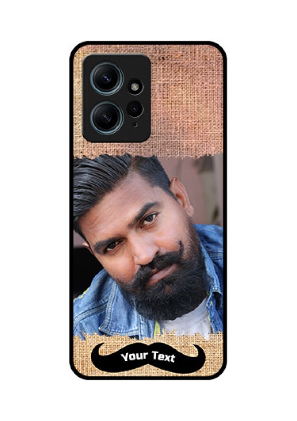 Redmi Note 12 4G Custom Glass Phone CaseWith Texture Design