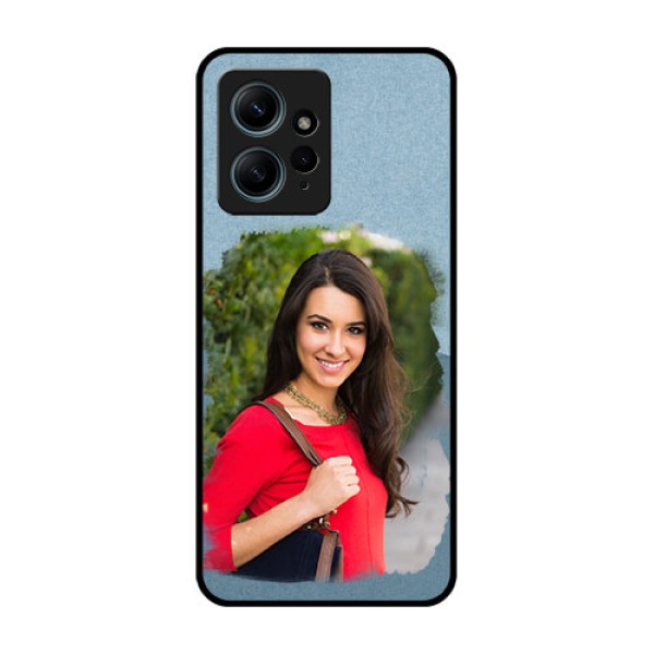 Redmi Note 12 4G Custom Glass Phone CaseGrunge Line Art Design