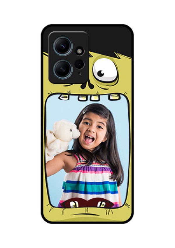 Redmi Note 12 4G Custom Glass Phone CaseCartoon Monster Back Case Design