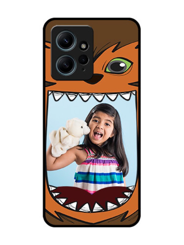 Custom Redmi Note 12 4G Custom Glass Phone CaseOwl Monster Back Case Design