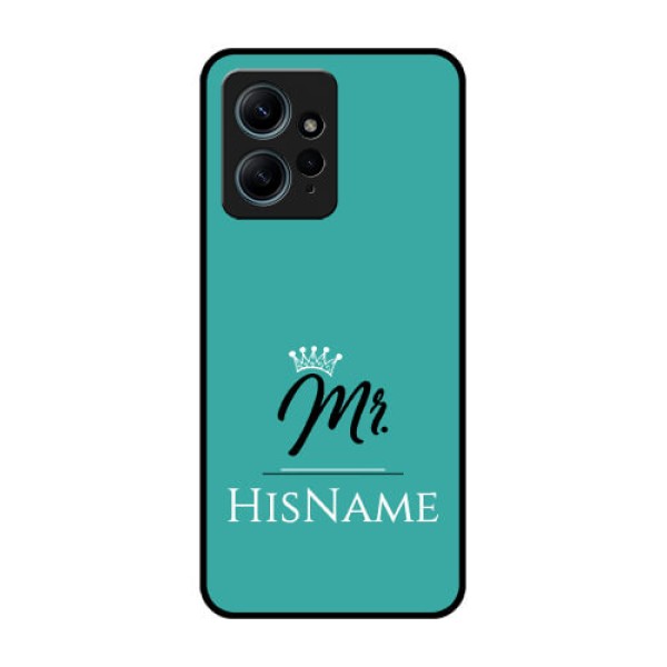 Redmi Note 12 4G Custom Glass Phone CaseMr With Name Design