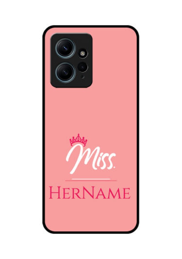 Redmi Note 12 4G Custom Glass Phone CaseMrs With Name Design