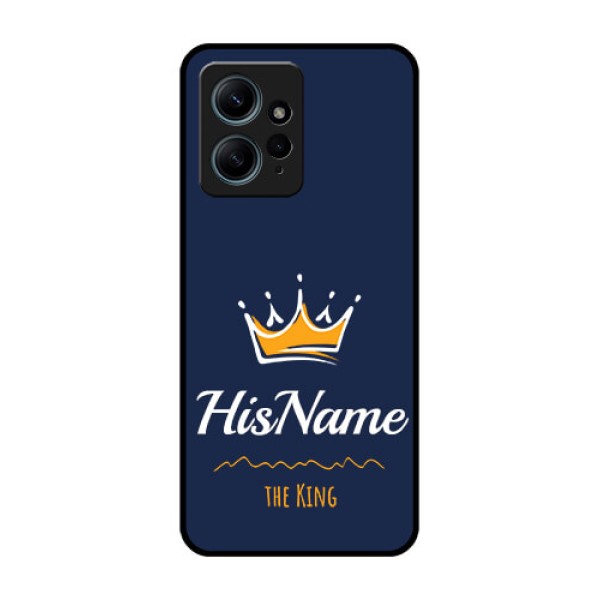 Redmi Note 12 4G Custom Glass Phone CaseKing With Name Design