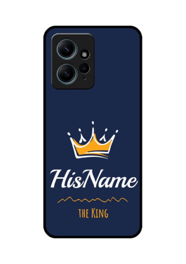 Redmi Note 12 4G Custom Glass Phone CaseKing With Name Design