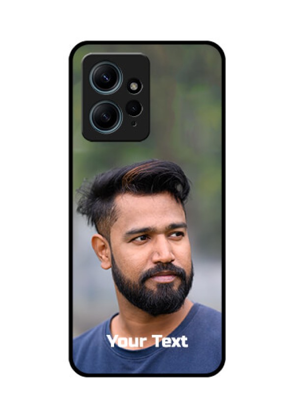 Redmi Note 12 4G Custom Glass Phone CasePhoto With Text Design