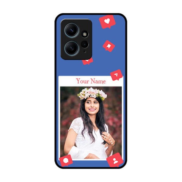 Redmi Note 12 4G Custom Glass Phone CaseLike Share And Comment Design Redmi Note 12 4G Custom Glass Phone CaseLike Share And Comment Design