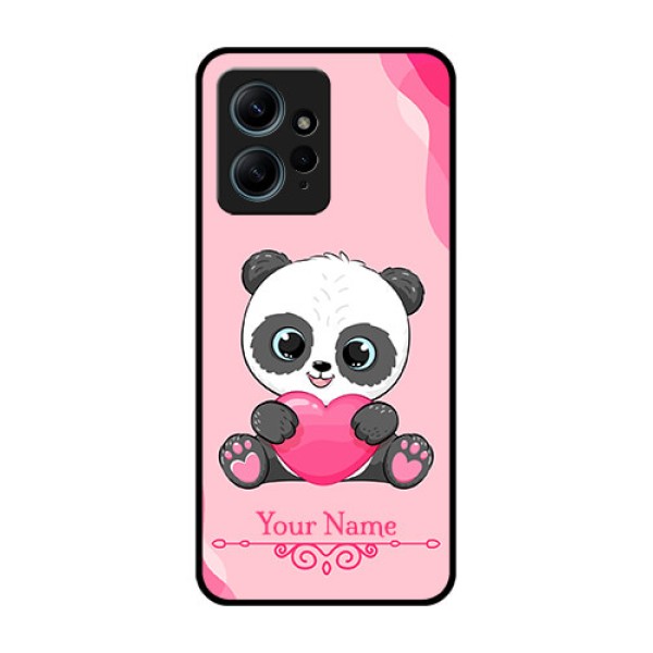 Redmi Note 12 4G Custom Glass Phone CaseCute Panda Design