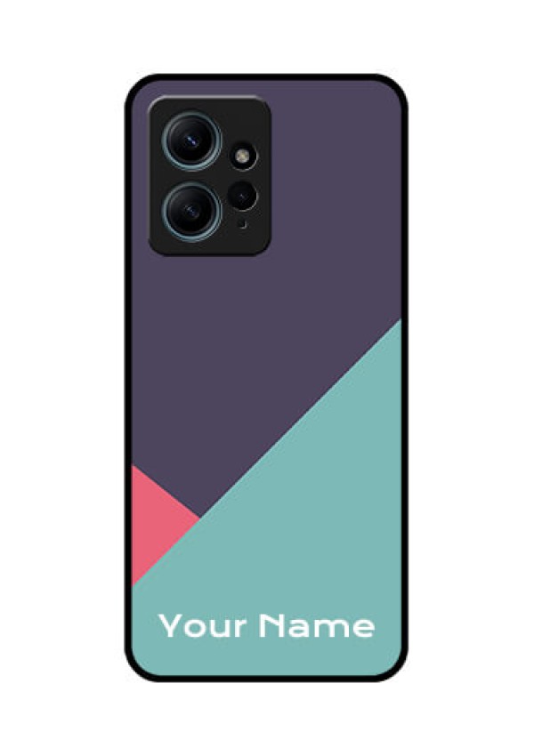 Redmi Note 12 4G Custom Glass Phone CaseTri Color Abstract Design