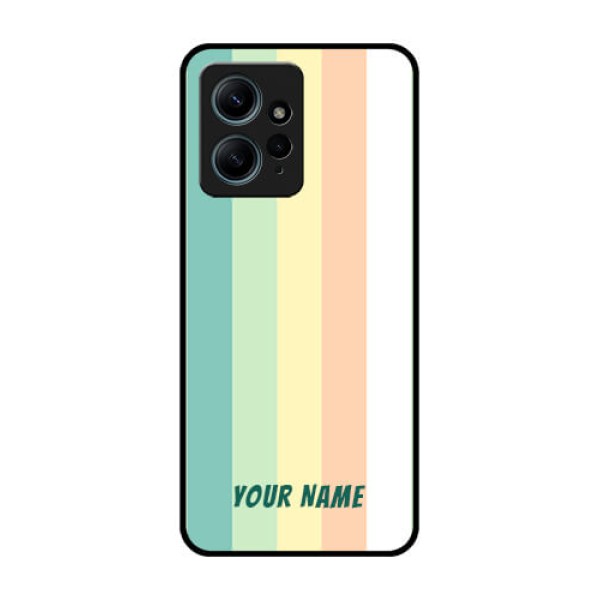 Redmi Note 12 4G Custom Glass Phone CaseMulti - Colour Stripes Design Redmi Note 12 4G Custom Glass Phone CaseMulti - Colour Stripes Design