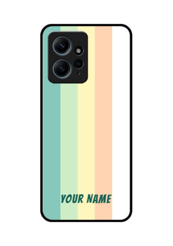 Redmi Note 12 4G Custom Glass Phone CaseMulti - Colour Stripes Design