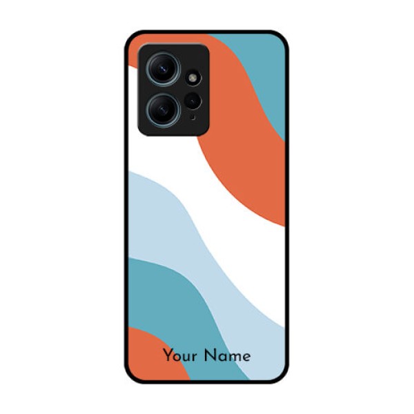 Redmi Note 12 4G Custom Glass Phone CaseColoured Waves Design
