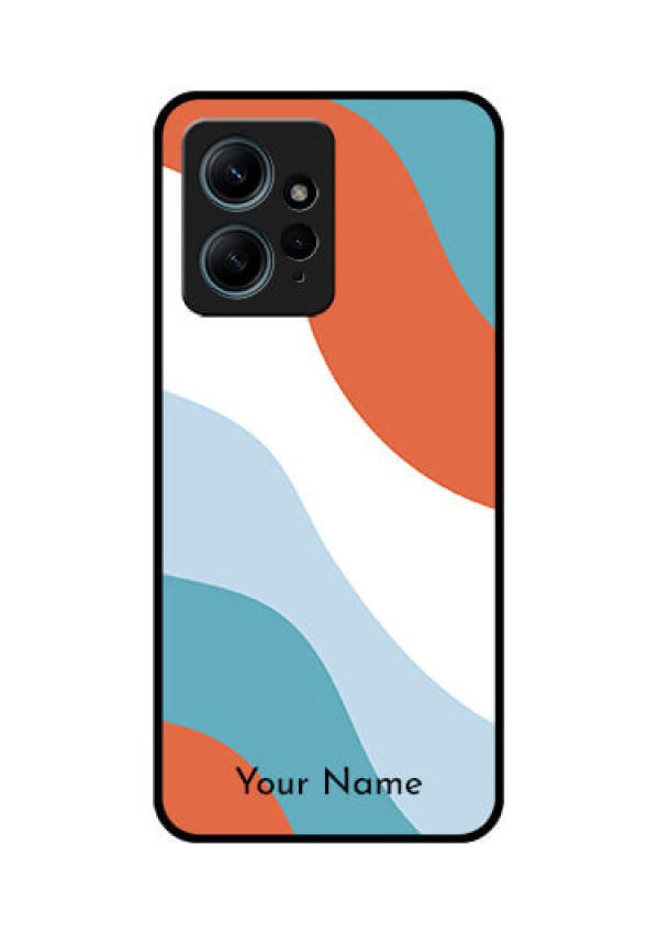 Redmi Note 12 4G Custom Glass Phone CaseColoured Waves Design