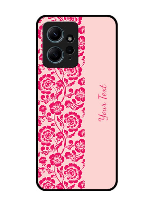 Custom Redmi Note 12 4G Custom Glass Phone CaseAttractive Floral Pattern Design