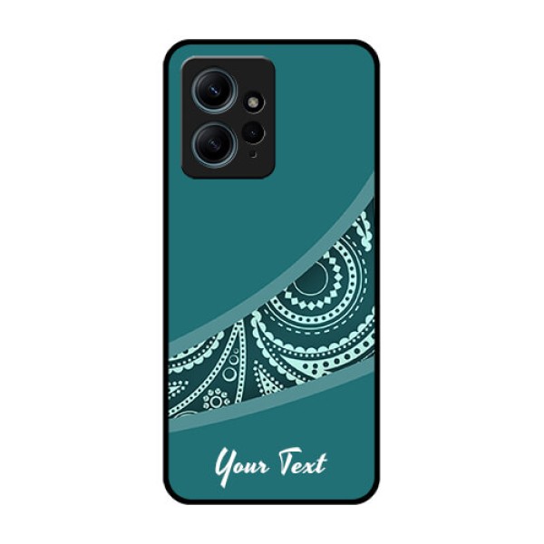 Redmi Note 12 4G Custom Glass Phone CaseSemi Visible Floral Design