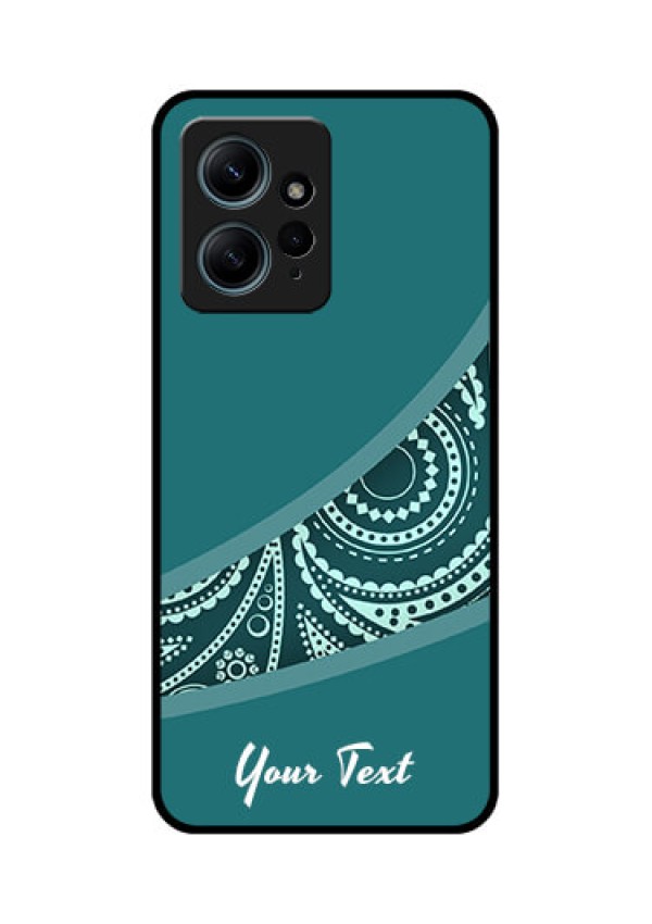 Redmi Note 12 4G Custom Glass Phone CaseSemi Visible Floral Design