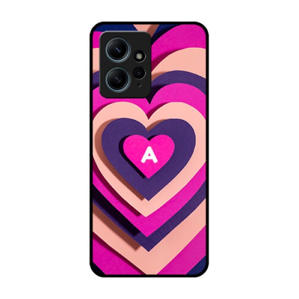 Redmi Note 12 4G Custom Glass Phone CaseCute Heart Pattern Design Redmi Note 12 4G Custom Glass Phone CaseCute Heart Pattern Design